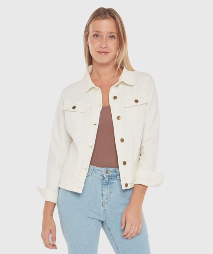 Ivory Denim Jacket by Lola